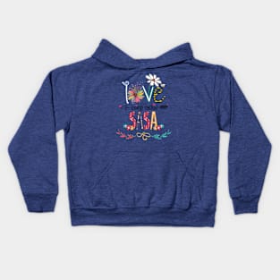 Love Being Called Sasa Happy Mother's Day Kids Hoodie